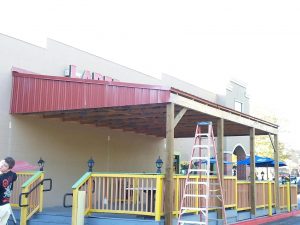 Large Scale Standing Seam Metal Awning Patio Roof
